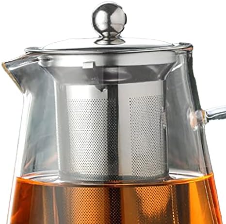 1300ml Large Capacity Glass Teapot, Thickened Clear Tea Kettle with Removable Stainless Steel Infuser for Loose Leaf Blooming Tea - Image 5