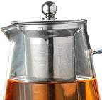 1300ml Large Capacity Glass Teapot, Thickened Clear Tea Kettle with Removable Stainless Steel Infuser for Loose Leaf Blooming Tea - Image 5