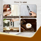 Agaroo. Electric Handheld Milk Frother & Whisk, Black - Image 2