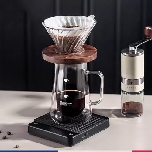 Double Wall Glass Coffee Carafe Pour Over Coffee Maker Decanter, 13.5oz - Image 5