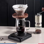 Double Wall Glass Coffee Carafe Pour Over Coffee Maker Decanter, 13.5oz - Image 5