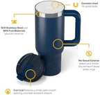 RTIC 30oz Road Trip Tumbler, Insulated, Ceramic Lined, Navy - Image 3