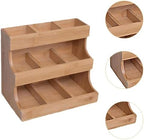 3-Tier Wood Tea Bag Organizer, Countertop Tea and Coffee Pod Storage Rack for Kitchen Pantry and Office - Image 5