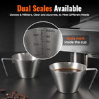 YARRAMATE 4 Pack Stainless Steel Espresso Shot Cup, 3.4oz (Silver) - Image 4