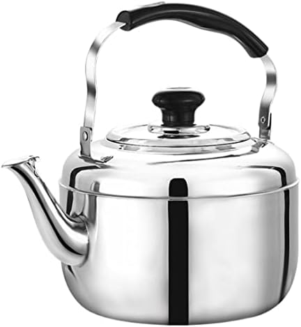 Stovetop Teapot For Home And Restaurant Stovetop Induction Whistling Kettle 304 Stainless Steel Tea For Pot(7.5L) by Unknown