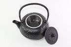 Japanese Antique 24 Fl Oz Round Black Pine Plum Bamboo Chinese Cast Iron Teapot Tetsubin with Infuser Filter + Gift Bow - Image 3