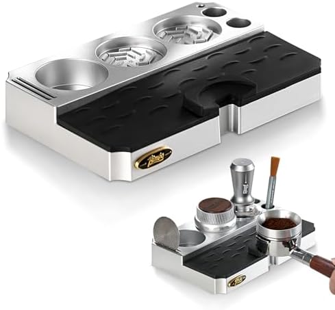 Bincoo Espresso Tamping Station - Lightweight Organizer with Removable Mat, Fits 58/54/53/51mm Portafilters, Tmaper, Non-Slip Base, Compact Coffee Bar Space Saver by Bincoo