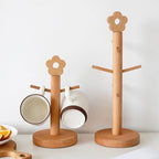 NOLITOY Beech Wooden Mug Rack for Home and Restaurants, Khaki - Image 4