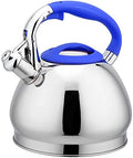 Stovetop Kettles Stainless Steel Tea Kettle Induction Kettle Marble Stone Water Teapot 3.0L Whistling Kettle (Color : Black Size : One Size) (Blue One Size) by Unknown