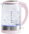 GreenLife 1.7 Liter Electric Glass Kettle, Pink by GreenLife