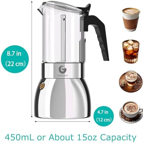 Coffee Gator 9 Cup Moka Pot and Coffee Scale 0.1 Precision with Timer - Image 4