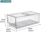 Diskary Fridge Organizer, Stackable Refrigerator Organizer Bins, Reusable Food Storage Containers, Fridge Drawer Organizer in Home Kitchen, Barbecue Shop, Restaurant, BPA-Free (2 Drawers, Medium) - Image 2
