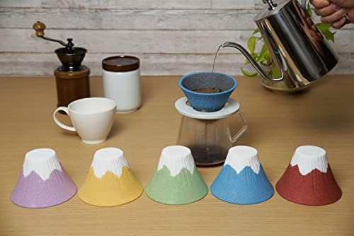 Mt. Fuji Ceramic Coffee Filter - Reusable Dripper - Paperless - Made in Japan - Pink - Image 2