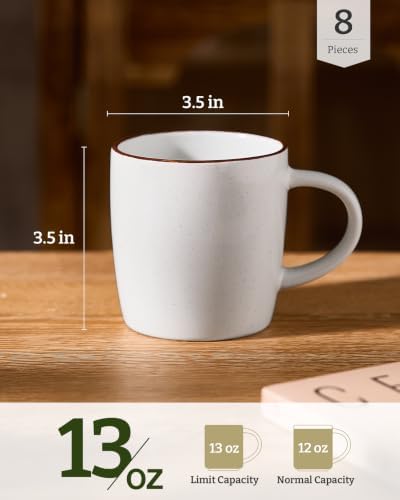 famiware Mercury Coffee Mugs 13 oz, Coffee Mugs Set of 8 with Handle - Image 5