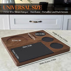 Kardox Walnut Espresso Tamping Station, Tamping Mat & Espresso Tool Organizer - Image 3
