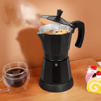 Electric Moka Pot, 3 or 6 Cup Espresso Coffee Maker, Black - Image 6