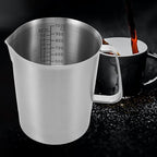 Stainless Steel Frother Pitcher 1000ml with Handle and Graduations - Image 4