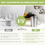 Stainless Steel Metal Measuring Cup w/Handle for Liquid,24&24oz - Image 4