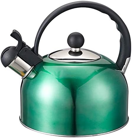 Whistling Tea Kettle Tea Kettle Stovetop 304 Stainless Steel 2L Camping Home Whistle Teapot Cooking Tools Kitchen Teapots,One Color-Green by Unknown