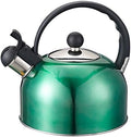 Whistling Tea Kettle Tea Kettle Stovetop 304 Stainless Steel 2L Camping Home Whistle Teapot Cooking Tools Kitchen Teapots,One Color-Green by Unknown