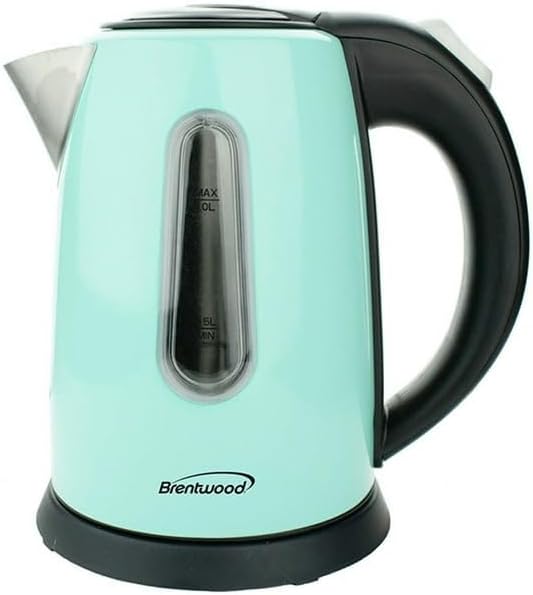 1 Liter Stainless Steel Cordless Electric Kettle – Fast Boil Hot Water Heater with Auto Shut-Off, BPA-Free, 360° Swivel Base, for Tea, Coffee & Instant Meals (Blue) by Unknown