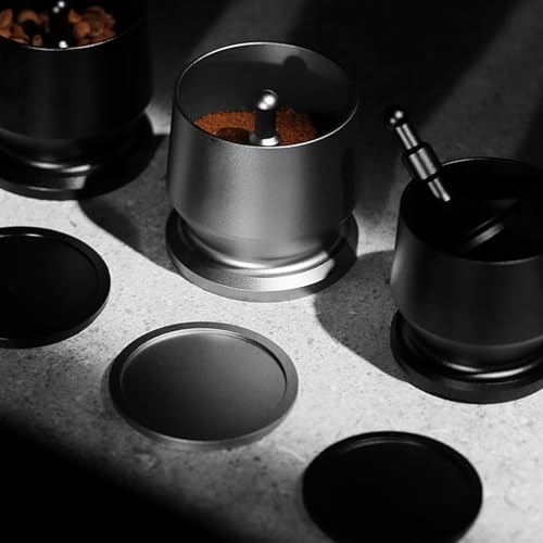 Aluminium Alloy Coffee Powder Picker Dosing Cup with Dosing Ring Coffee Powder Receiver Container Press Coffee Distribution Tool for Espresso Pour Over Coffee Barista Use (58mm) - Image 2