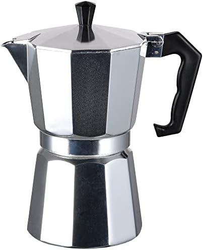 J&V TEXTILES Stovetop Espresso and Coffee Maker, Moka Pot for Classic Italian and Cuban Café Brewing, Cafeteria, (12-Cup) by JVTextiles
