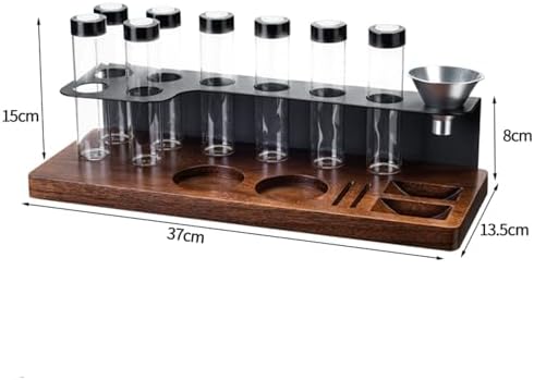 Single Dose Coffee Bean Cellars 8 Pcs, Coffee Bean Container, with Walnut Wood Base, Funnel, One-Way Exhaust Valve, 22-23g Capacity, for Coffee Bean Cellars - Image 6