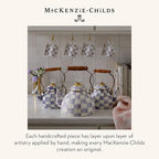 MACKENZIE-CHILDS Whistling Tea Kettle, Purple-and-White Violet Check - Image 6