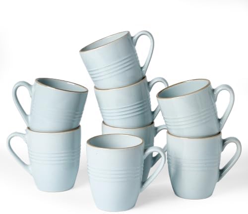 famiware Jupiter Coffee Mugs Set of 8, 13oz Coffee Mug Cups with Handle by Famiware