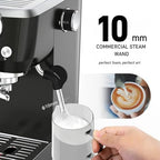 MAttinata 1663L Espresso Machine 20 Bar, 10mm Steam Wand for Milk Frother - Image 4