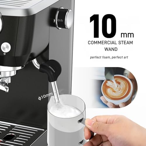 MAttinata 1663L Espresso Machine 20 Bar, 10mm Steam Wand for Milk Frother - Image 4