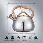 MARSKITOP Whistling Tea Kettle Stovetop, Stainless Steel Tea Pot 2.6 Quart - Image 6
