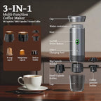 Portable Coffee Maker Espresso Machine, Travel Coffee Maker Self-Heating with USB-C Small Tea Cup, Compatible with Ground Coffee & NS Capsule for RV,Car, Hiking, Camping Office - Image 6