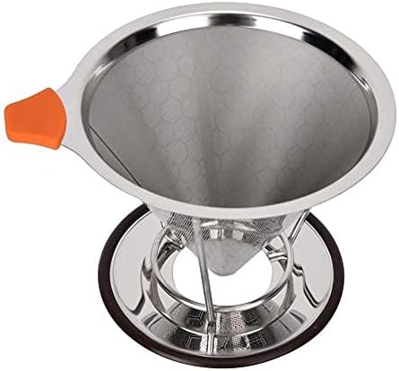 Reusable Stainless Steel Pour Over Coffee Dripper, Removable Cone Filter with Stand for Effortless Brewing by Unknown