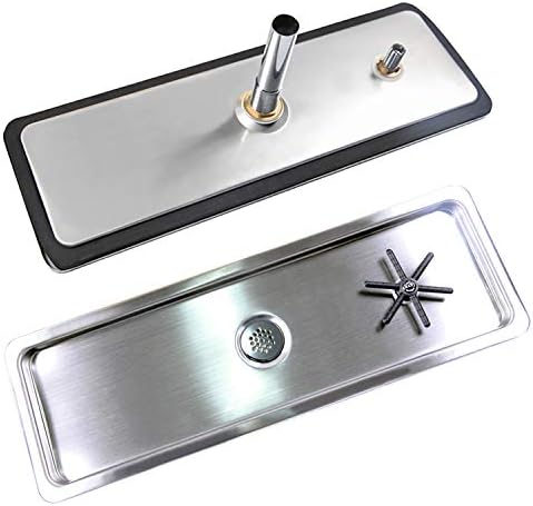 YBB Pitcher Rinser Cup Washer Glass Cleaning Rinser with Side Sprays, Drain and Drip Tray for Bar Coffee Shop (25.4" x 8.5" x 1") - Image 3