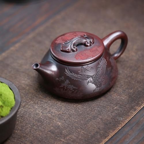 Tea Pots For Loose Tea Vintage Original Ore Bronze Hand-carved Purple Clay Teapot Tea Ceremony Kung Fu Tea Set Teapot Tea Infuser Pot - Image 5