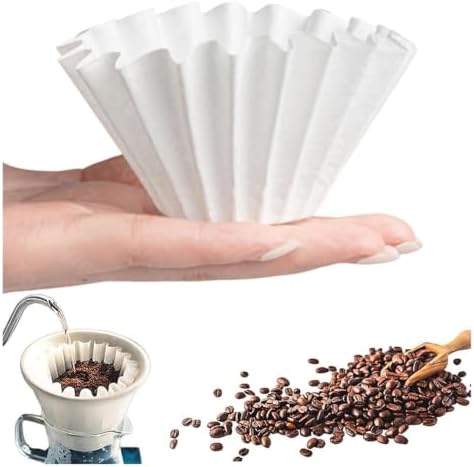 1-2 Cup Small Coffee Filters,Disposable Basket Coffee Filter Paper,Compatible For Kalita， Wave Dripper 155 Series(100pcs) - Image 2