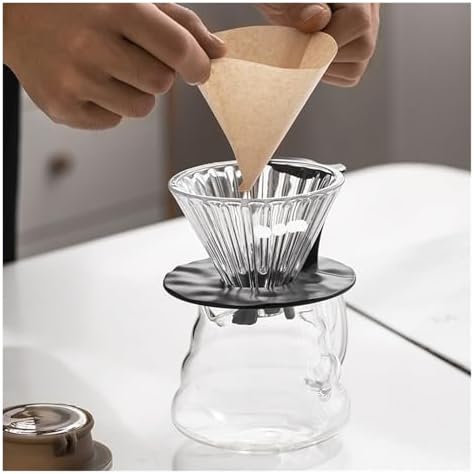 Coffee Filter Cup, Wide Grooves For Filter Fit,V-Shape Heat-Resistant Glass Coffee Dripper(CK5203) - Image 3
