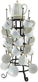 MyGift 24 Hook Rustic Mug Tree Holder for Coffee Cups & Glasses Rack by MyGiftHome