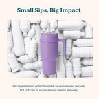 REDUCE 40 oz Stainless Steel Tumbler with Handle - Dual-Wall Vacuum Insulated Travel Mug, Sweat-Proof Lid & Reusable Straw - Keeps Drinks Cold for 24 Hrs, Fits Cupholders, Dishwasher Safe - Daiquiri - Image 2