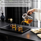 Small 25.4oz Enchanted Glass Teapot, YJX Magnetic Brewing Tea Pot Designed for Convenience, Witchcraft Magic Tea with Infuser for Loose Leaf and Herbal Teas(750ml) - Image 3