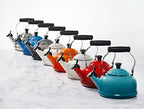 Le Creuset Enamel On Steel Whistling Tea Kettle, 1.7 qt., Oyster/Black Knob - Image 3