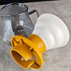 Pour Over Coffee Dripper, Ceramic Immersion Coffee Maker for Manual Brewing with Heat Portable Design, Yellow (Yellow) - Image 2