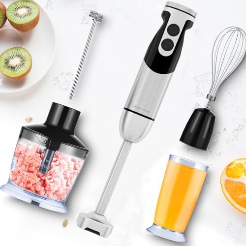 MEGAWISE 1000W Hand Blender,Multi-Attachment Immersion Blender with Chopper - Image 2