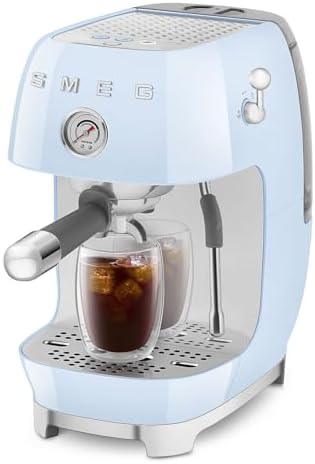 Smeg ECF03 Made in Italy Retro Espresso Machine with Cold Brew, 15 Bar Pump, Thermoblock Heating, Steam Wand, Adjustable Temperature, 47 oz Water Tank- (Pastel Blue) - Image 2
