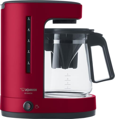 Zojirushi EC-DAC50RA ZUTTO Coffee Maker 5 Cups, Red, PFAS-free by Unknown
