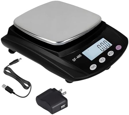 Digital Lab Scale 600g x 0.01g Accuracy Laboratory Balance (Black) by EosphorusTM