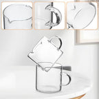 Cabilock 6pcs Clear Glass Coffee Mugs Small Espresso Cups Dual Spout Design for Easy Pouring Sturdy and Compact for Coffee Espresso and - Image 5