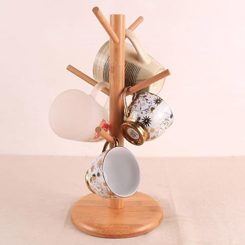 Cup Stand,Mug Stand,Wood Tree Coffee Cup Holder Wood Material Suitable for Hanging Mugs Mug Stands - Image 6